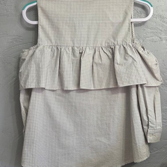 Worthington button-front open shoulder Blouse womans size Small - Picture 6 of 8